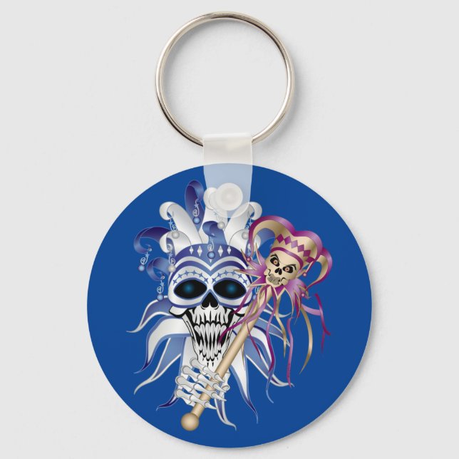 Jester Skull Key Ring (Front)