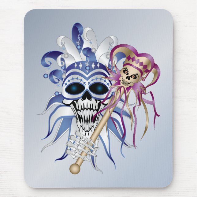 Jester Skull Mouse Mat (Front)