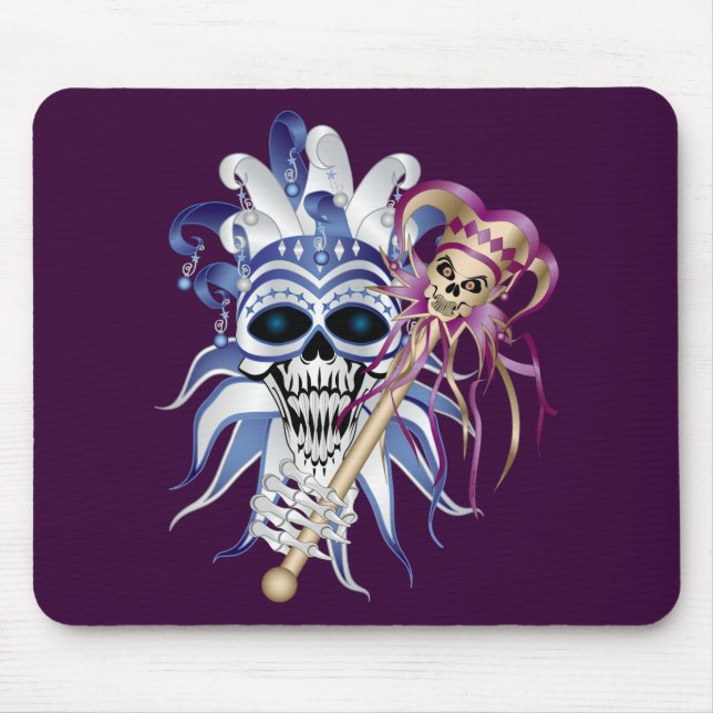 Jester Skull Mouse Mat (Front)