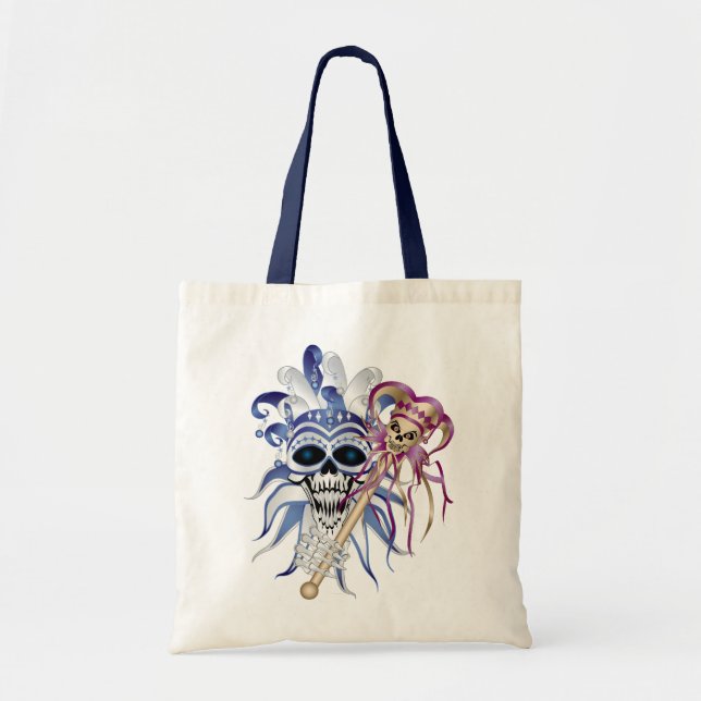 Jester Skull Tote Bag (Front)
