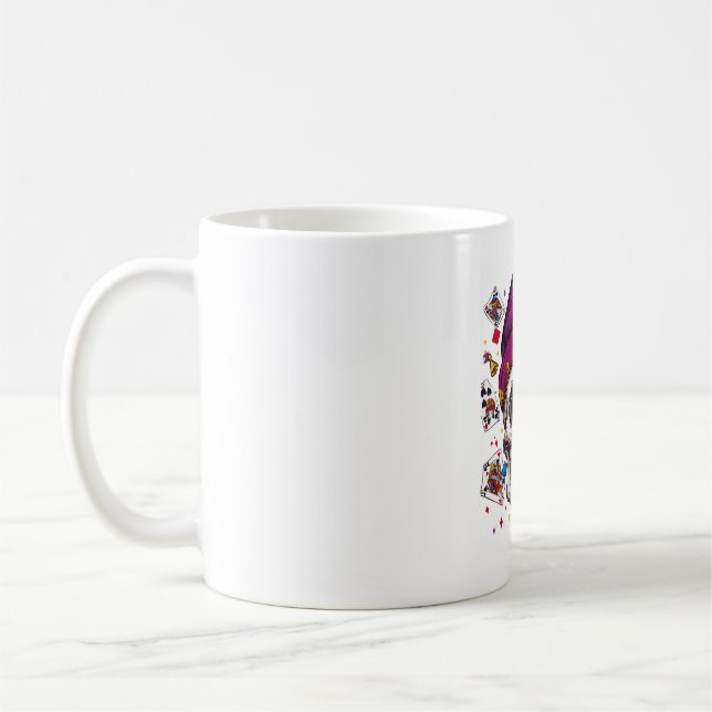 Jester Skull Trickster Coffee Mug (Left)
