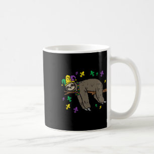 Jester Sloth Lazy Day Animal Cute Funny Mardi Gras Coffee Mug