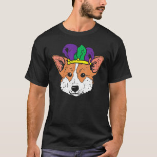 Jester Welsh Corgi Face Mardi Gras Dog Men Women K T-Shirt
