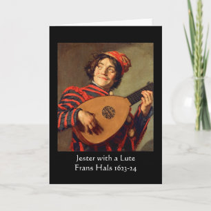 Jester with a Lute Greeting Card