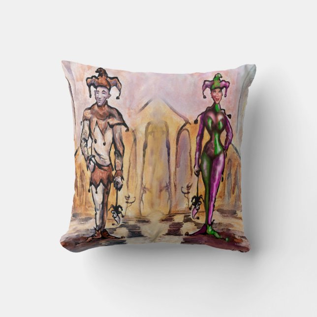 Jesters Throw Pillow (Front)