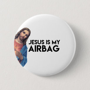 Jesuis is my Airbag 6 Cm Round Badge