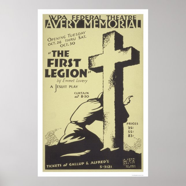 Jesuit First Legion 1937 WPA Poster (Front)