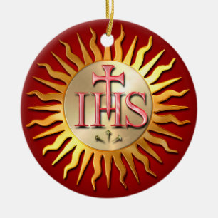 Jesuit Seal Ceramic Tree Decoration