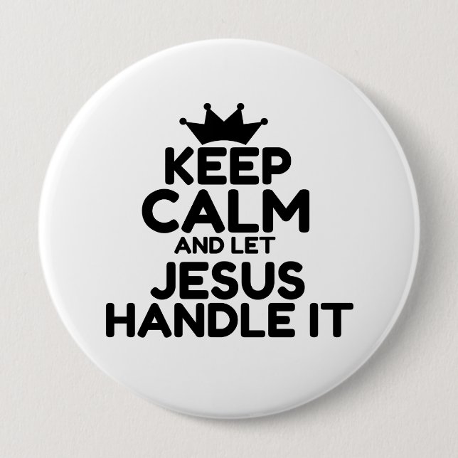 JESUS 10 CM ROUND BADGE (Front)
