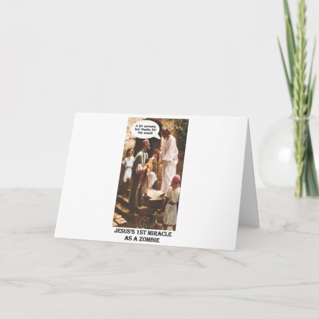 Jesus 1st miracle as a Zombie Card (Front)