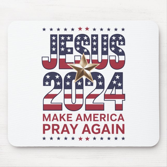 Jesus 2024 Make America Pray Again Mouse Mat (Front)