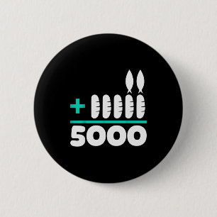 Jesus 2 Fishes 5 Breads 5000 Chosen Against The Cu 6 Cm Round Badge