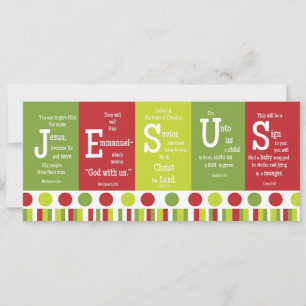 JESUS 2-Sided Scripture Verse Christmas Card
