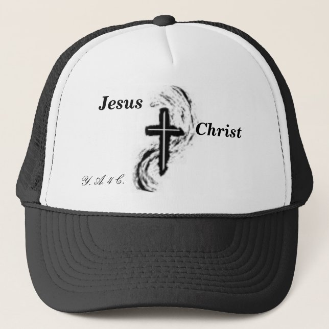 jesus 3, Jesus, Christ, Y. A. 4 C. Trucker Hat (Front)