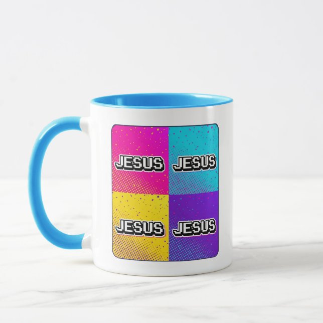 JESUS - 4 Square  Mug (Left)