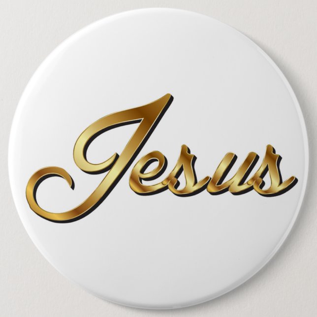 JESUS 6 CM ROUND BADGE (Front)
