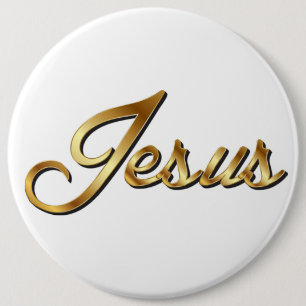 JESUS 6 CM ROUND BADGE
