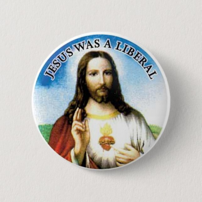 Jesus 6 Cm Round Badge (Front)