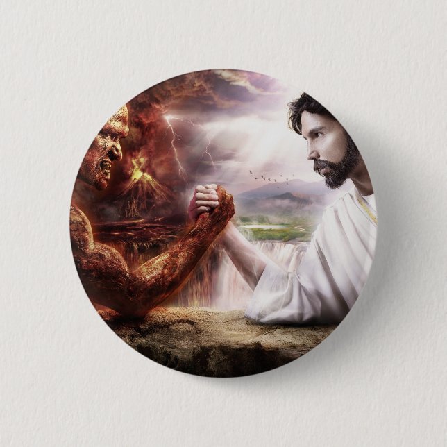 Jesus 6 Cm Round Badge (Front)