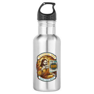 Jesus 9999 Unread Emails Inbox Zero Office Humor_1 532 Ml Water Bottle