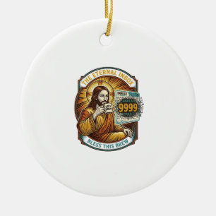 Jesus 9999 Unread Emails Inbox Zero Office Humor_1 Ceramic Tree Decoration