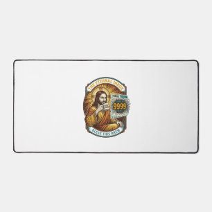 Jesus 9999 Unread Emails Inbox Zero Office Humor_1 Desk Mat