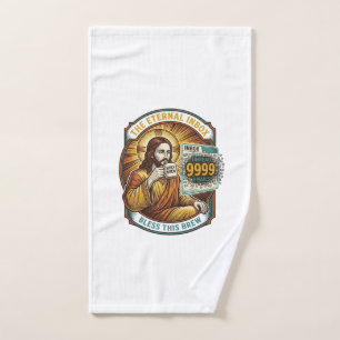 Jesus 9999 Unread Emails Inbox Zero Office Humor_1 Hand Towel