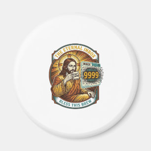 Jesus 9999 Unread Emails Inbox Zero Office Humor_1 Magnet