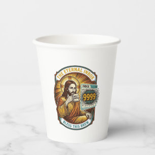 Jesus 9999 Unread Emails Inbox Zero Office Humor_1 Paper Cups
