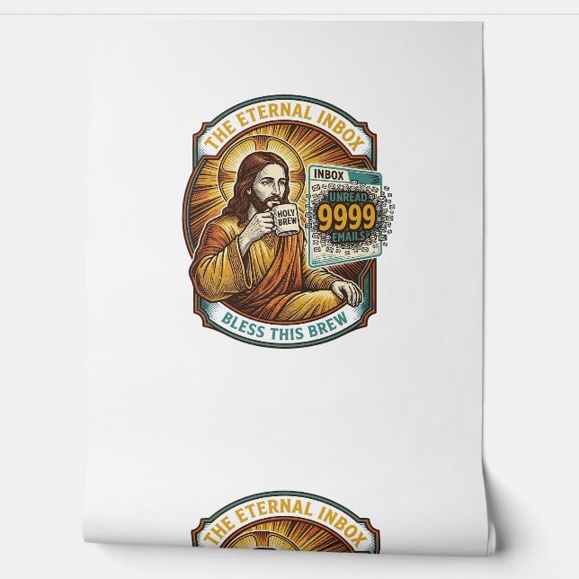 Jesus 9999 Unread Emails Inbox Zero Office Humor_1 Wallpaper (Unrolling)