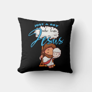 Jesus A Boy Who Loves Jesus Christian Lover Faith Cushion