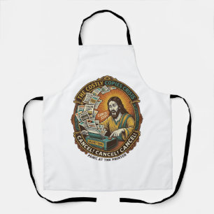 Jesus Accidental 100 Color Copies Printer Mistake  Apron