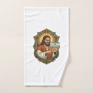 Jesus Accidental Video Call Dial Social Media Pani Hand Towel