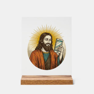 Jesus Accidental Video Instead Of Photo Camera Fai Acrylic Sign