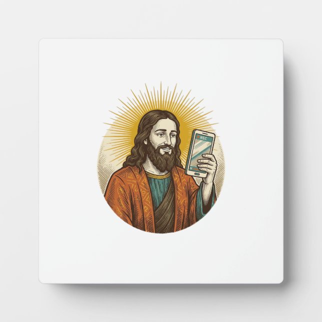 Jesus Accidental Video Instead Of Photo Camera Fai Plaque (Front)