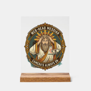 Jesus Accidental Video On Bedhead Morning Meeting Acrylic Sign