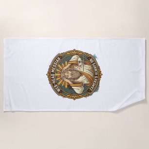 Jesus Accidental Video On Bedhead Morning Meeting Beach Towel