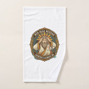 Jesus Accidental Video On Bedhead Morning Meeting Hand Towel
