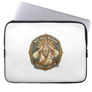 Jesus Accidental Video On Bedhead Morning Meeting Laptop Sleeve