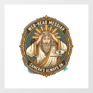 Jesus Accidental Video On Bedhead Morning Meeting  Window Cling