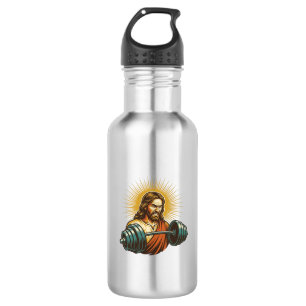 Jesus Accidentally Adding Too Much Weight Gym Fail 532 Ml Water Bottle