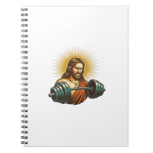 Jesus Accidentally Adding Too Much Weight Gym Fail Notebook