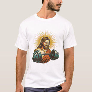 Jesus Accidentally Adding Too Much Weight Gym Fail T-Shirt