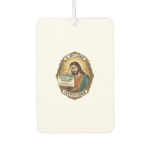 Jesus Added Spam Crypto Group Chat Annoyance Humou Car Air Freshener