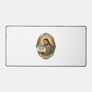 Jesus Added Spam Crypto Group Chat Annoyance Humou Desk Mat