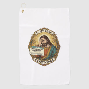 Jesus Added Spam Crypto Group Chat Annoyance Humou Golf Towel