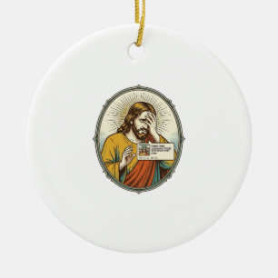 Jesus Added To Story Instead Direct Message Social Ceramic Tree Decoration
