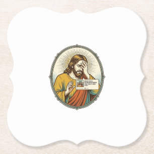 Jesus Added To Story Instead Direct Message Social Paper Coaster