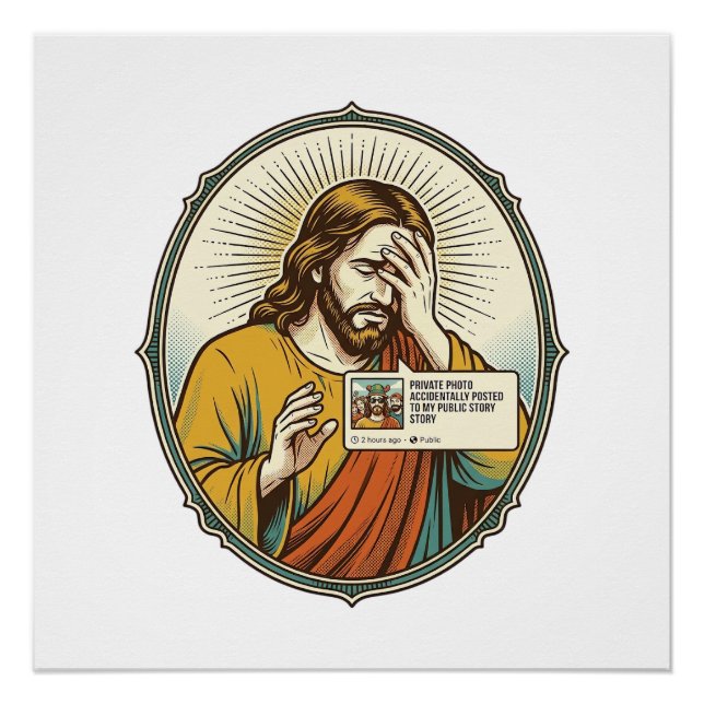 Jesus Added To Story Instead Direct Message Social Poster (Front)
