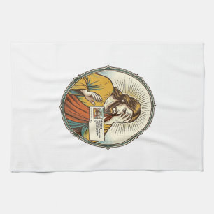 Jesus Added To Story Instead Direct Message Social Tea Towel